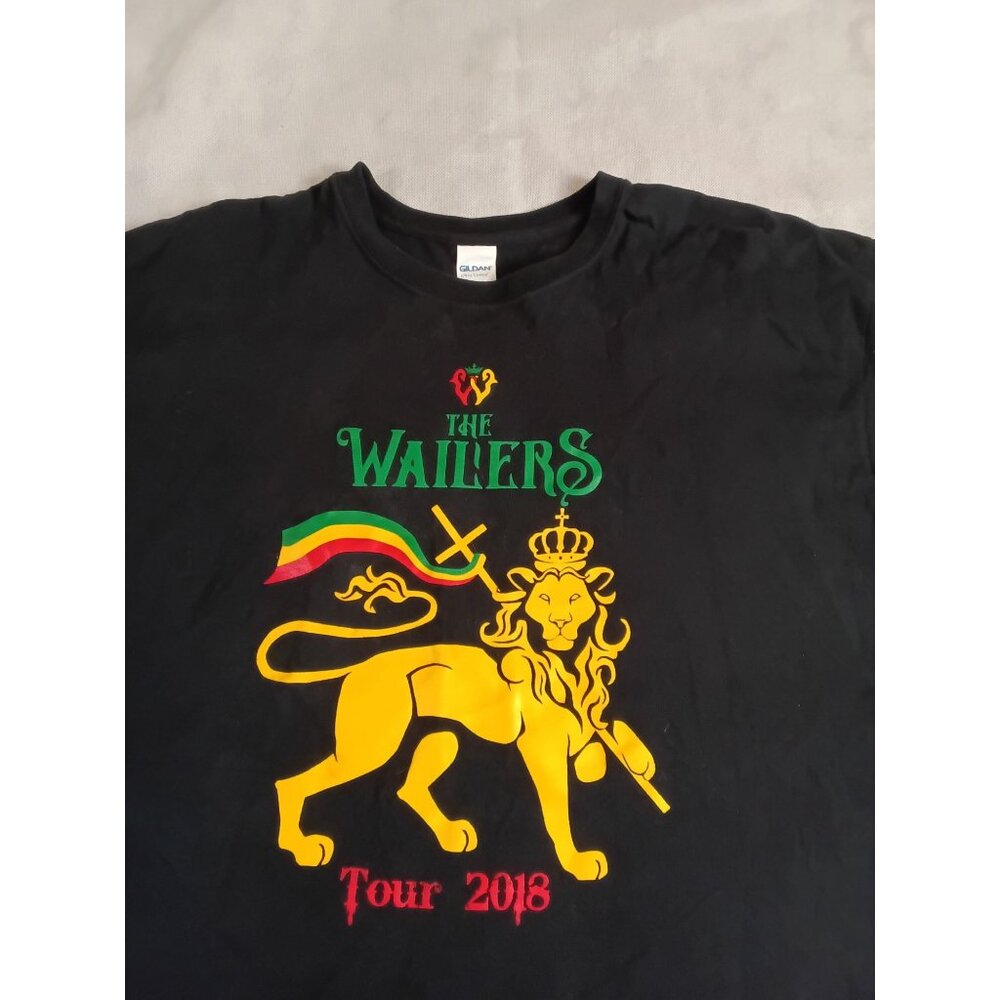 The Wailers 2018 Tour Tee Black T-Shirt Double Sided Size XL